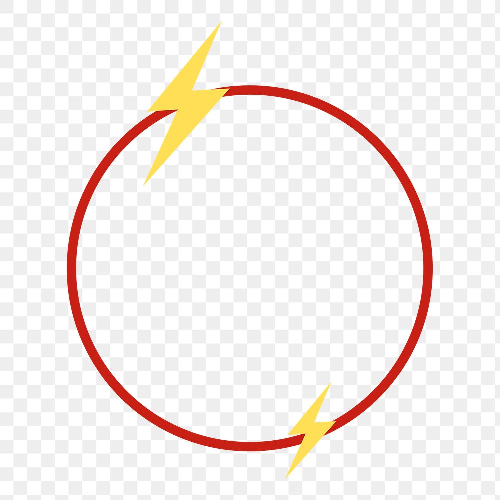 Png round frame element, transparent background