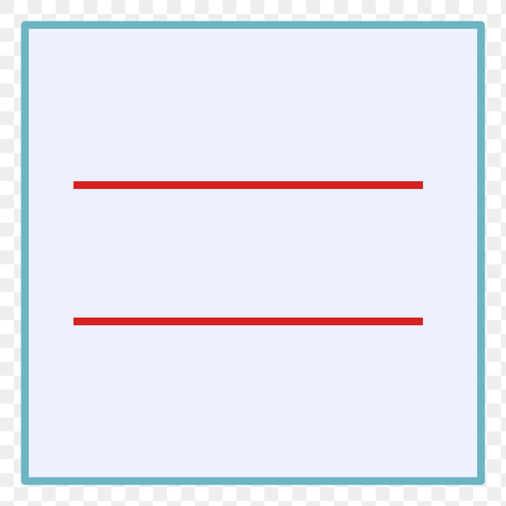 Png square badge element, transparent background