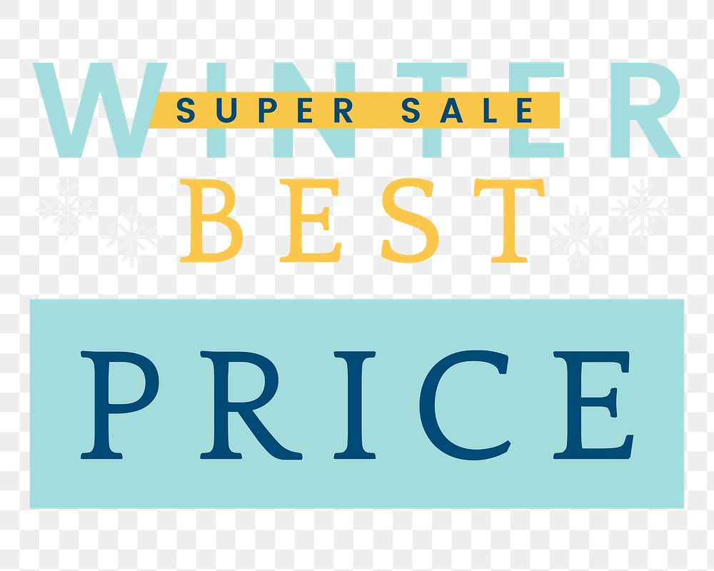 Png Winter best price super sale element, transparent background