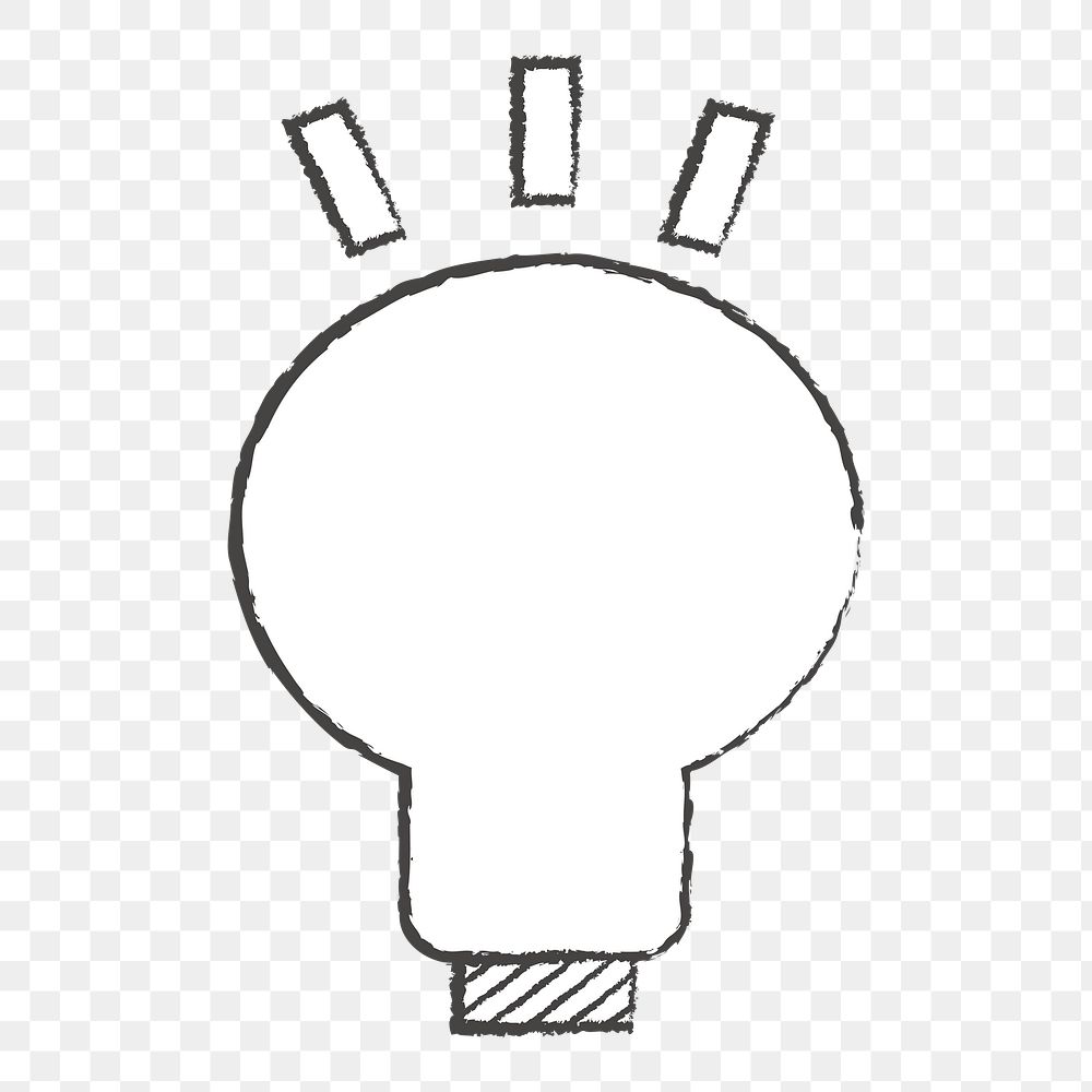 Light bulb icon png,  transparent background 