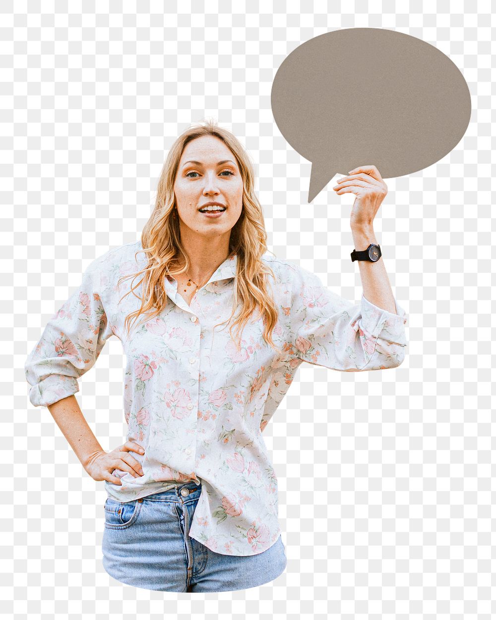 Speech bubble png element, transparent background