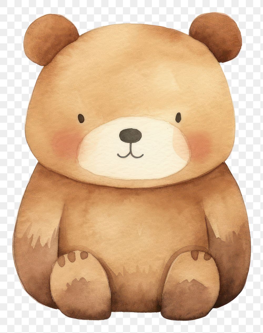 PNG  Bear cartoon plush cute. AI generated Image by rawpixel.