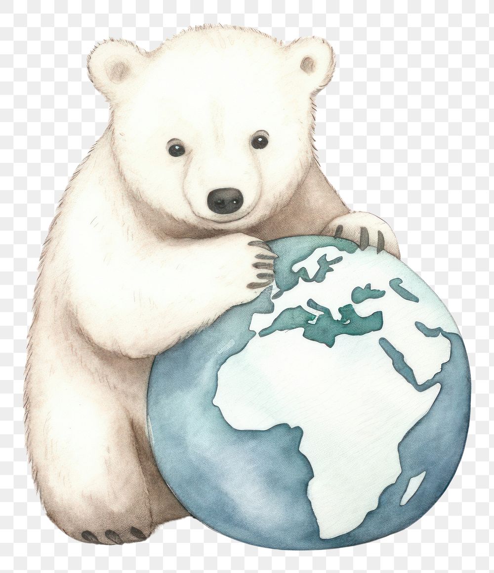 PNG Bear wildlife cartoon mammal. AI generated Image by rawpixel.