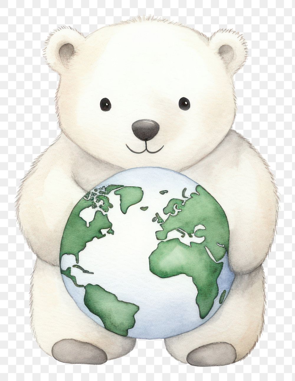 PNG Bear cartoon globe space. 