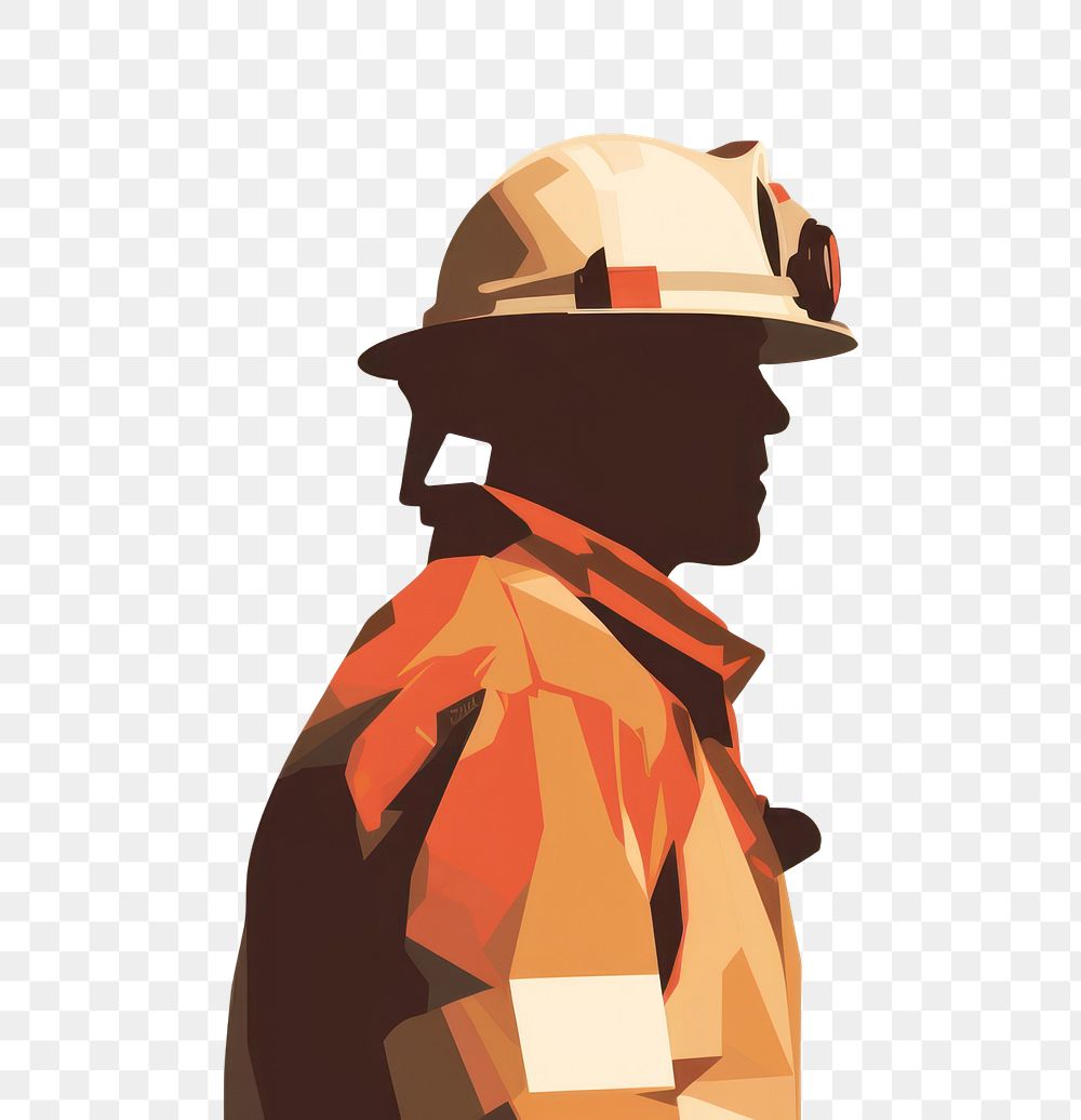 PNG Firefighter hardhat helmet adult. 