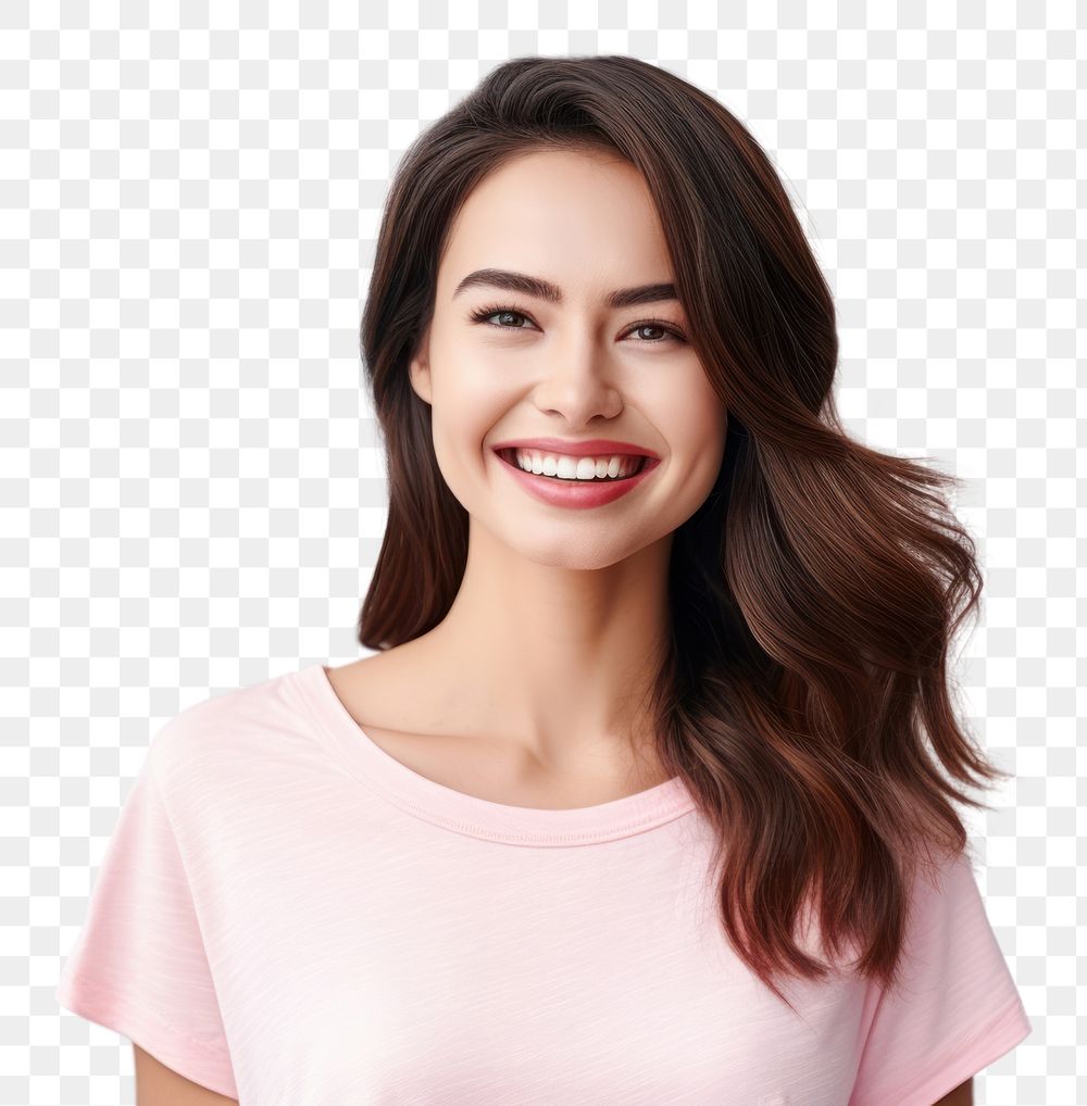 PNG  Woman portrait smiling teeth. AI generated Image by rawpixel.