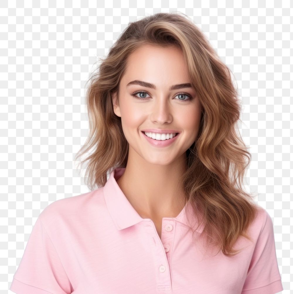 PNG  Woman portrait smiling blouse. AI generated Image by rawpixel.
