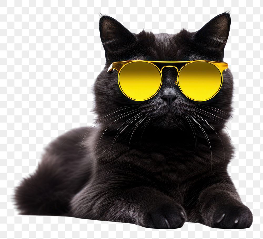 PNG Cat sunglasses mammal animal. AI generated Image by rawpixel.
