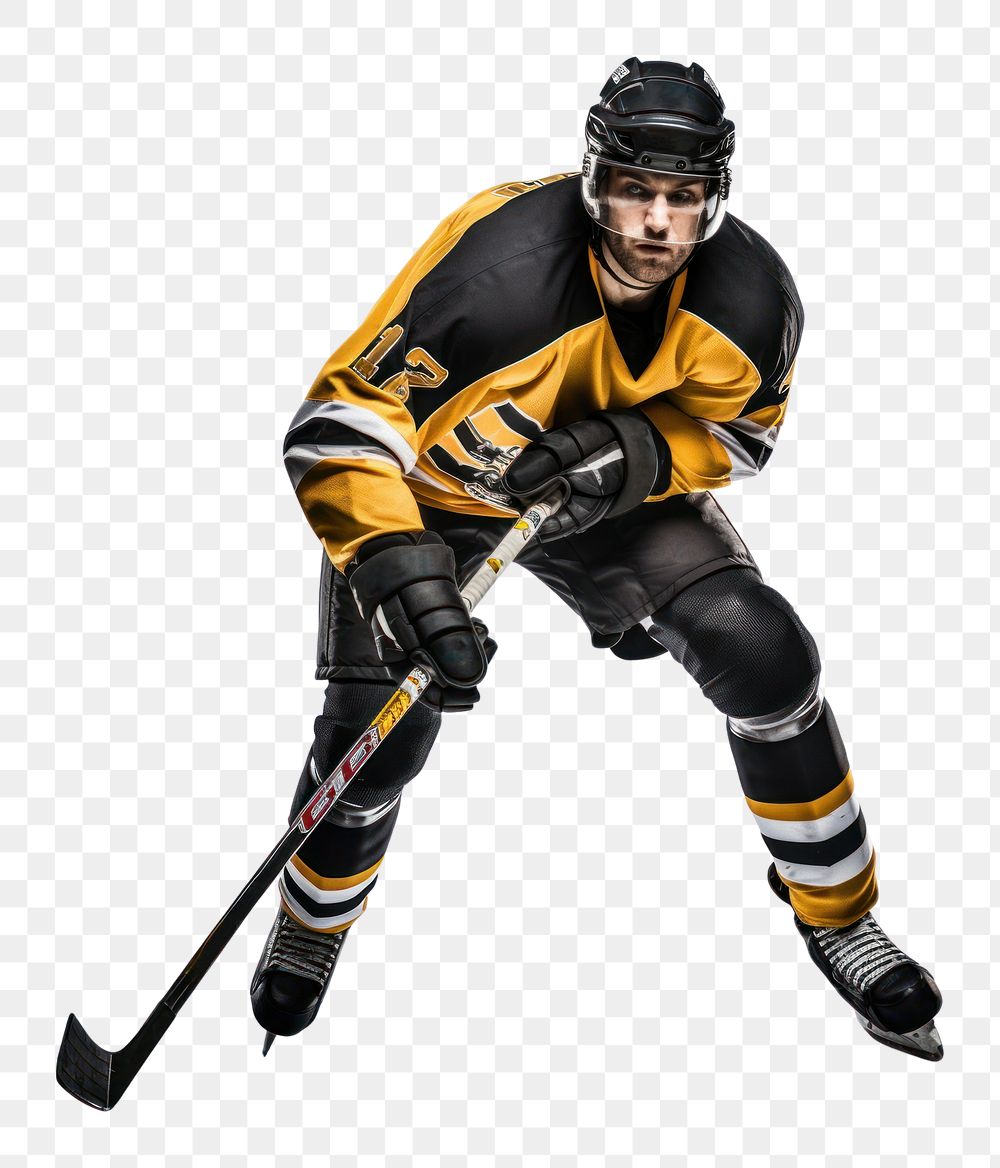 PNG Hockey player sports adult male. AI generated Image by rawpixel.