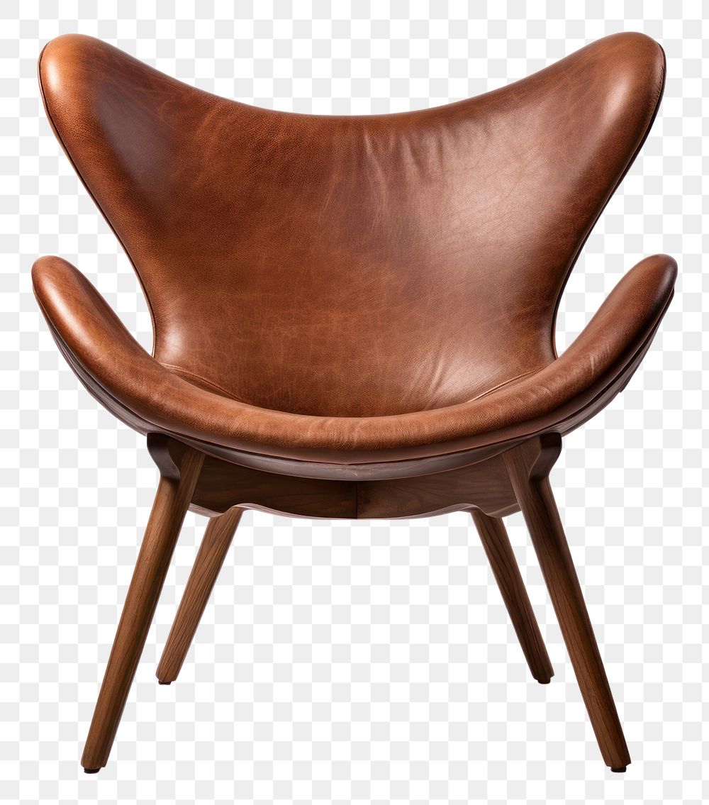 PNG Chair furniture armchair brown. AI generated Image by rawpixel.