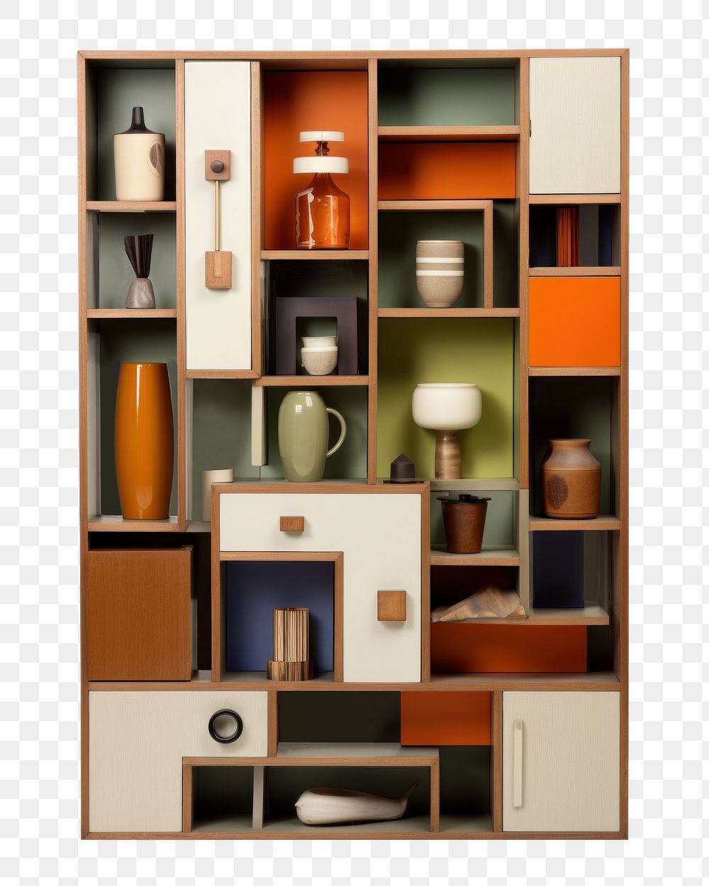PNG Cupboard furniture shelf arrangement. AI generated Image by rawpixel.
