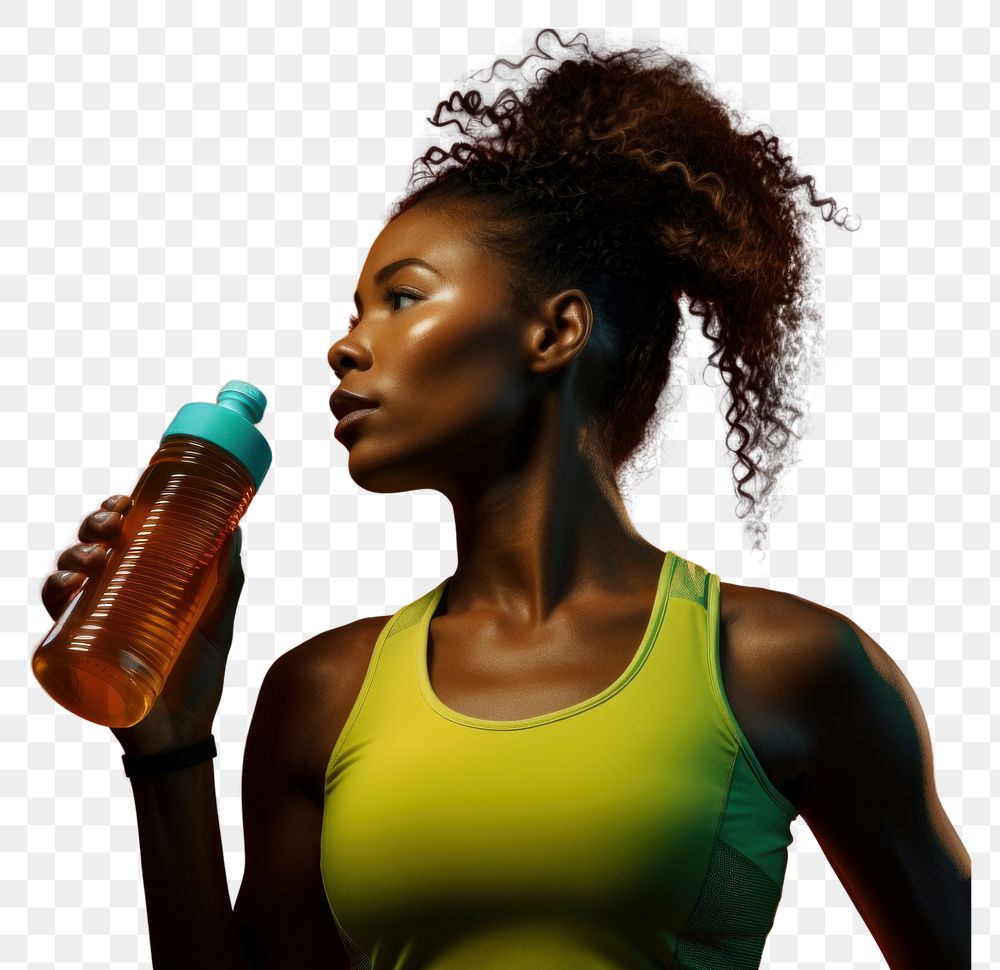 PNG  Bottle sports adult woman. AI generated Image by rawpixel.
