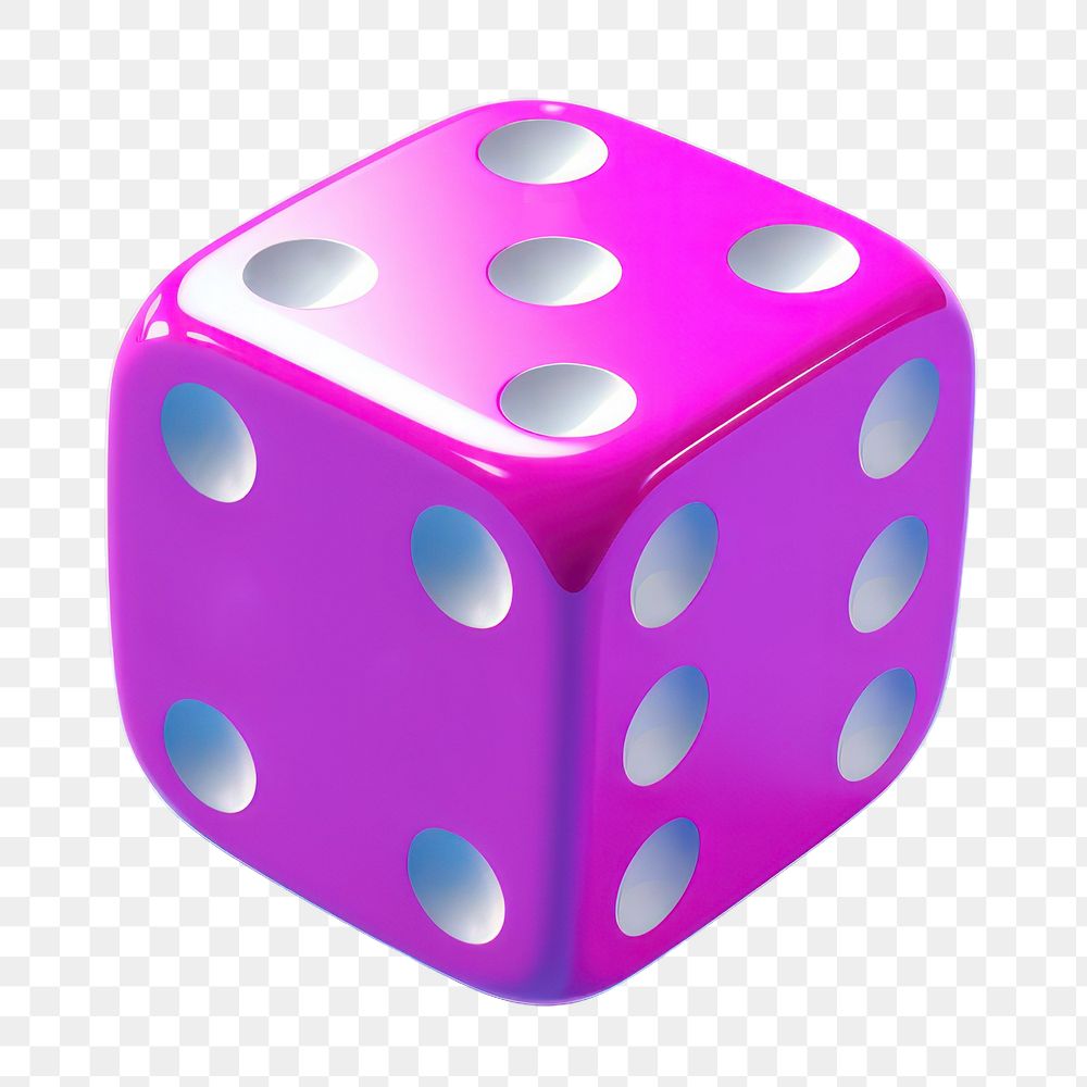 Game dice opportunity recreation.  PNG with transparent background.