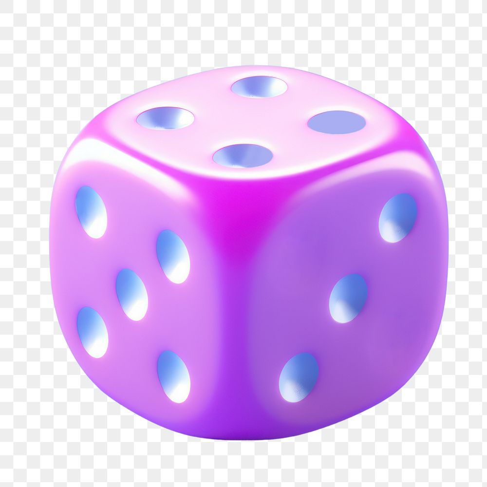 Dice game eight-ball relaxation.  PNG with transparent background.