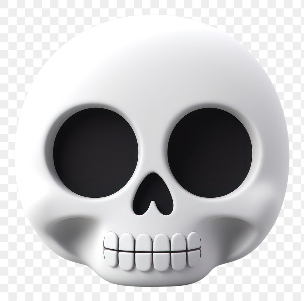 PNG Halloween Skull cartoon white anthropomorphic. AI generated Image by rawpixel.