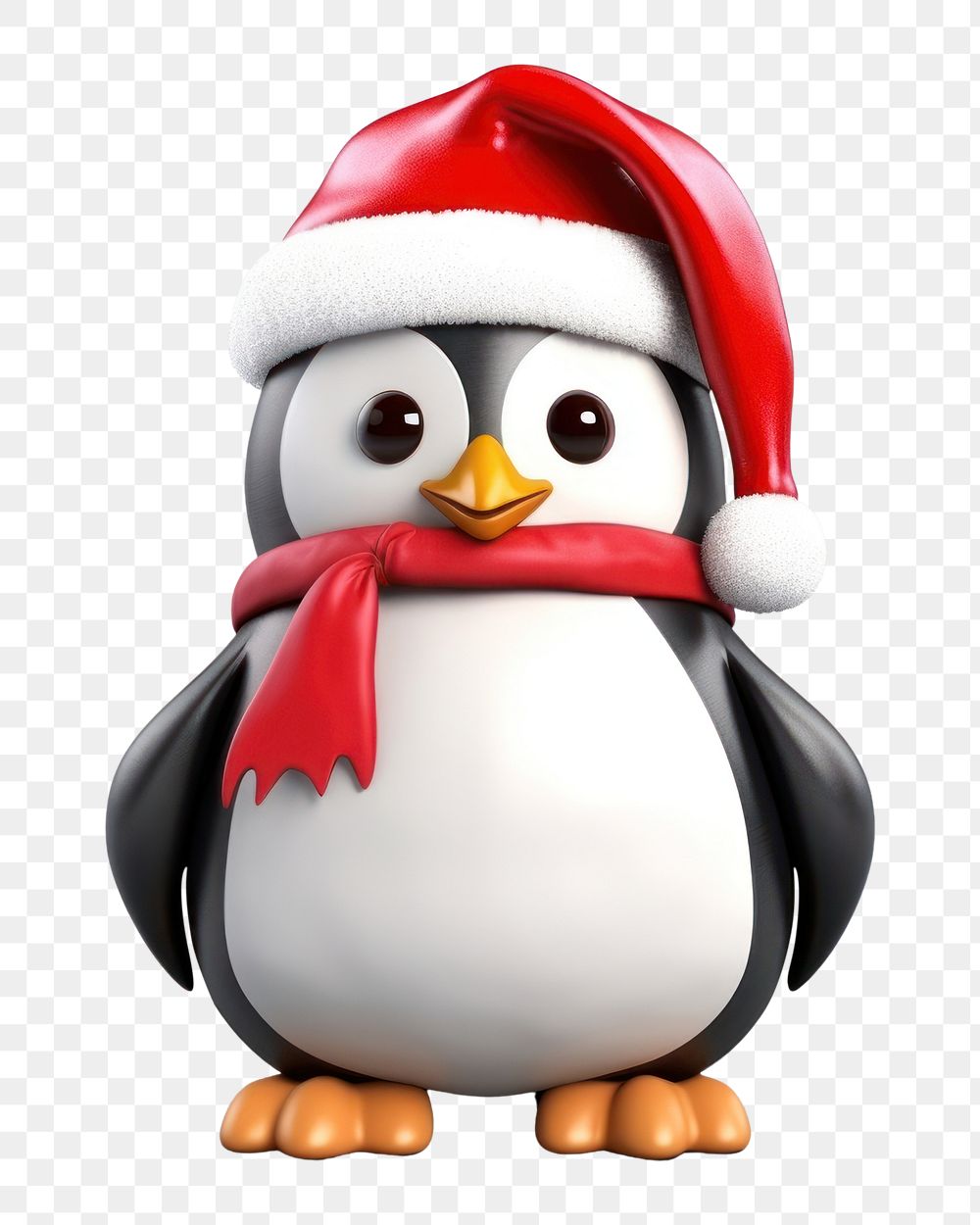 PNG  Penguin santa snowman animal winter. AI generated Image by rawpixel.