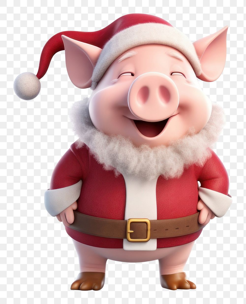 PNG  Pig santa mammal white background celebration. AI generated Image by rawpixel.