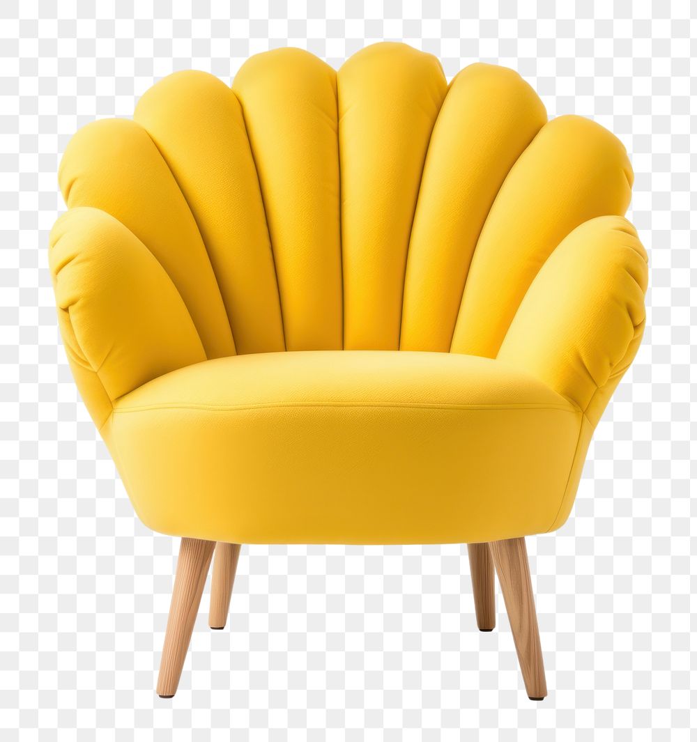 PNG Yellow armchair, home furniture. AI generated Image by rawpixel.