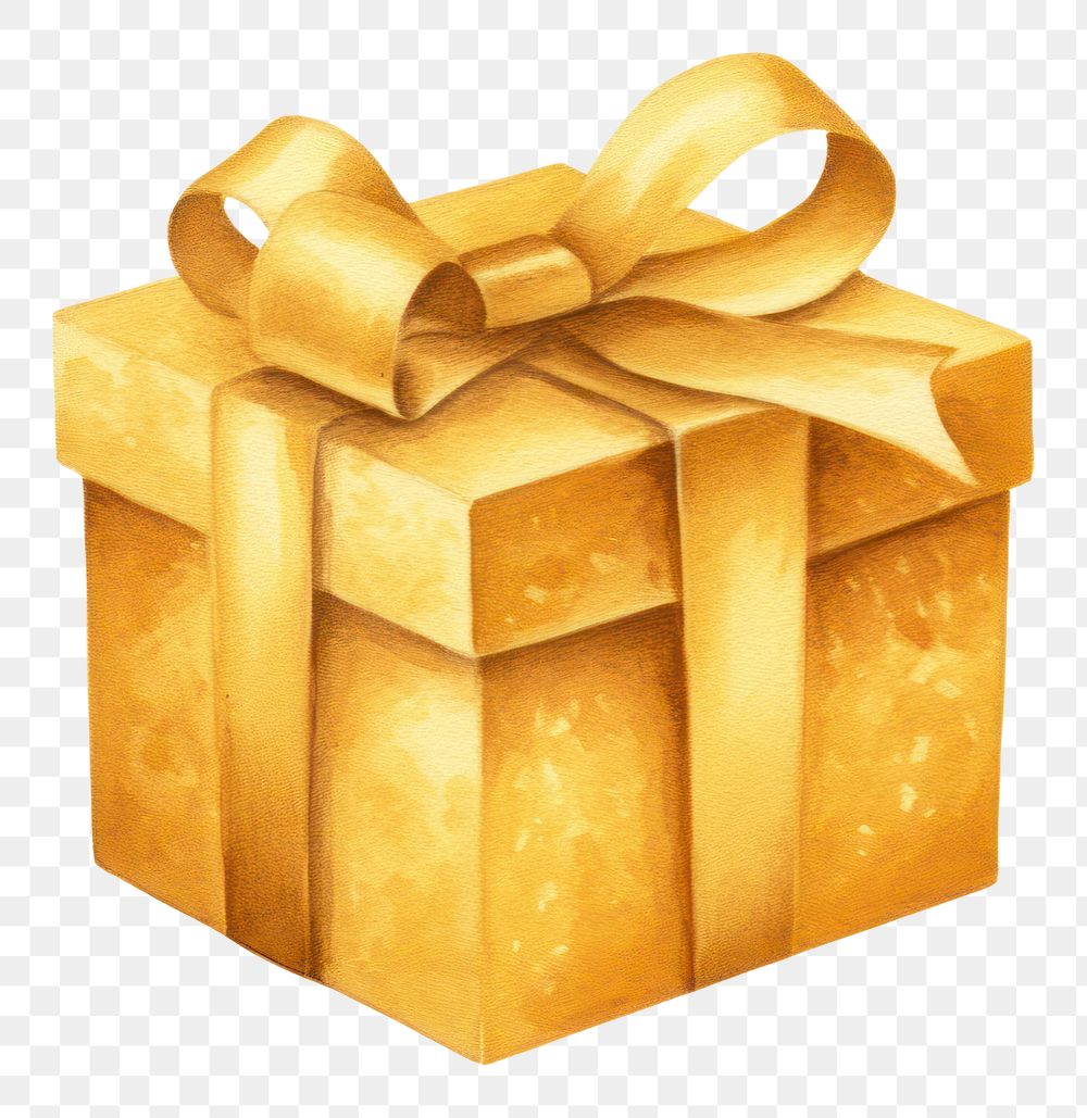 PNG Gift gold box  