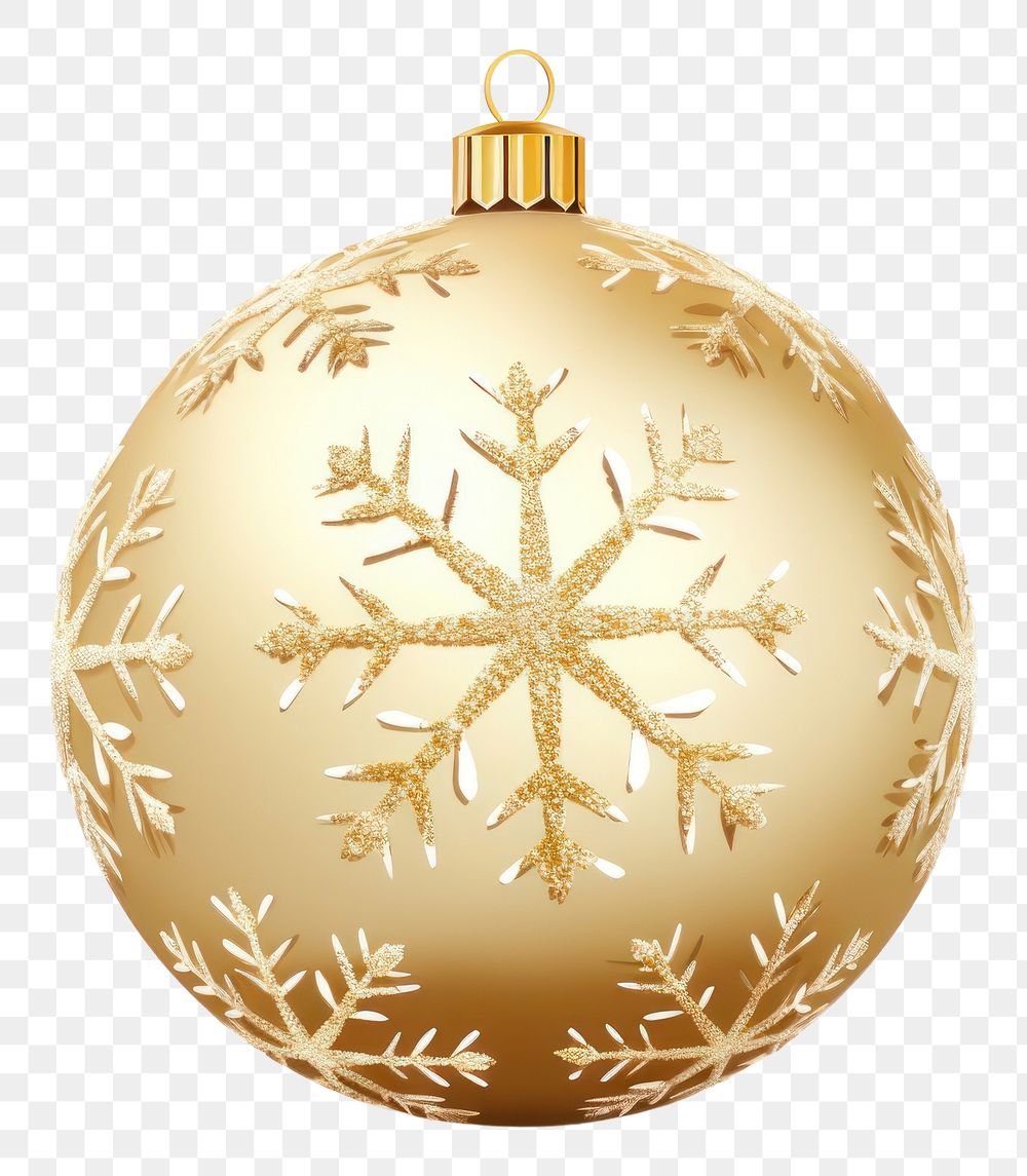 PNG Christmas Ball christmas gold snowflake