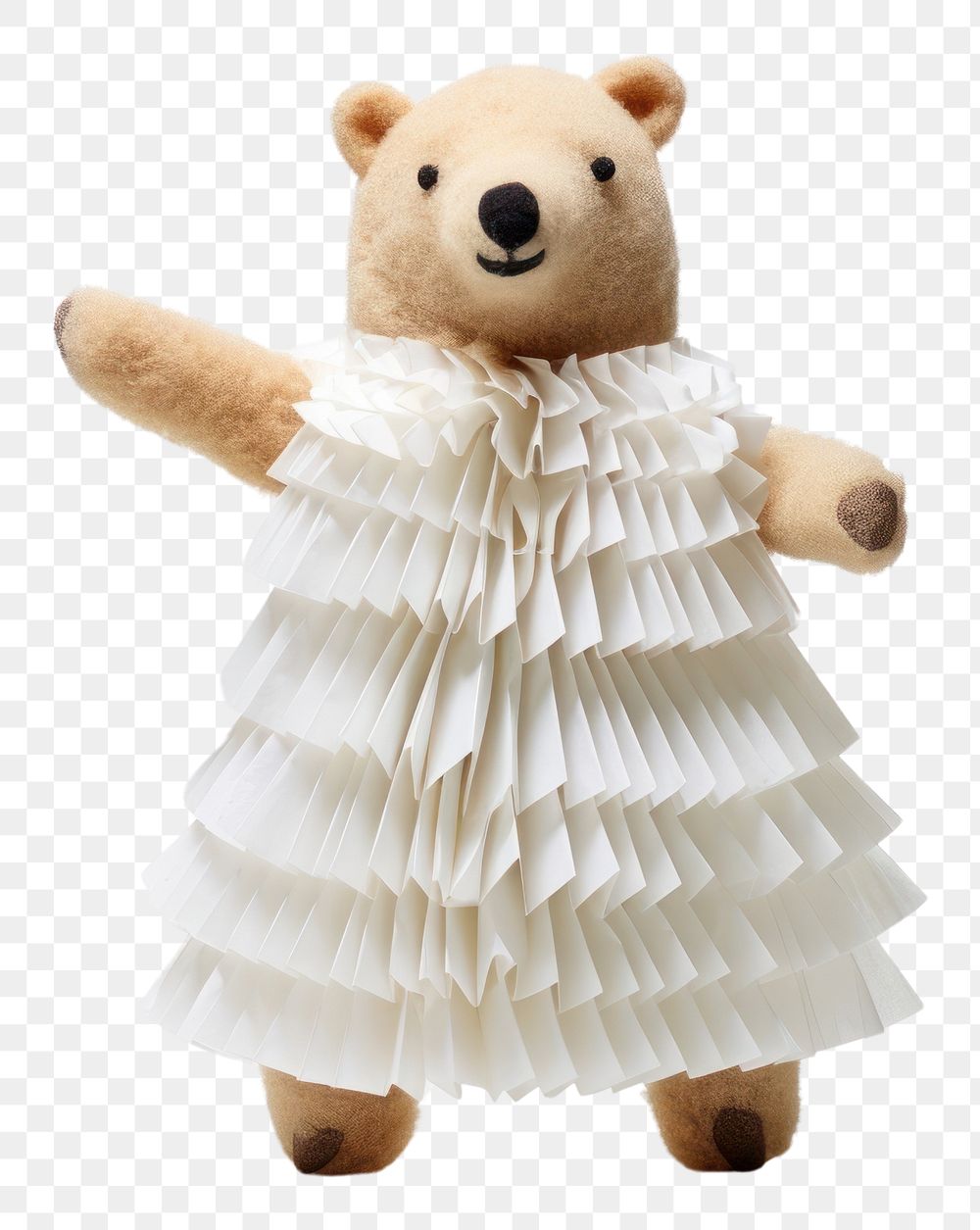PNG Dress white cute bear. AI generated Image by rawpixel.