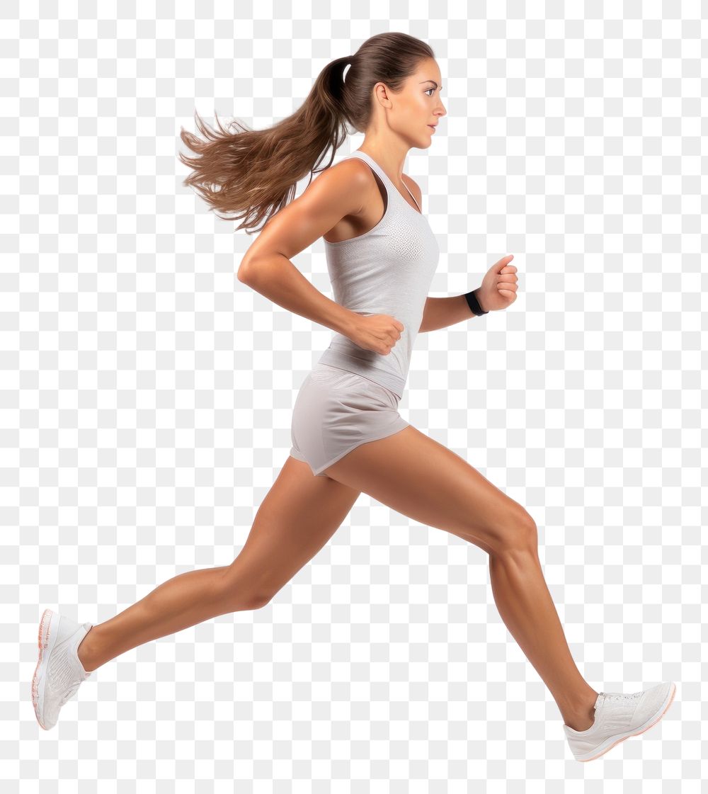 PNG Running jogging adult woman. AI generated Image by rawpixel.