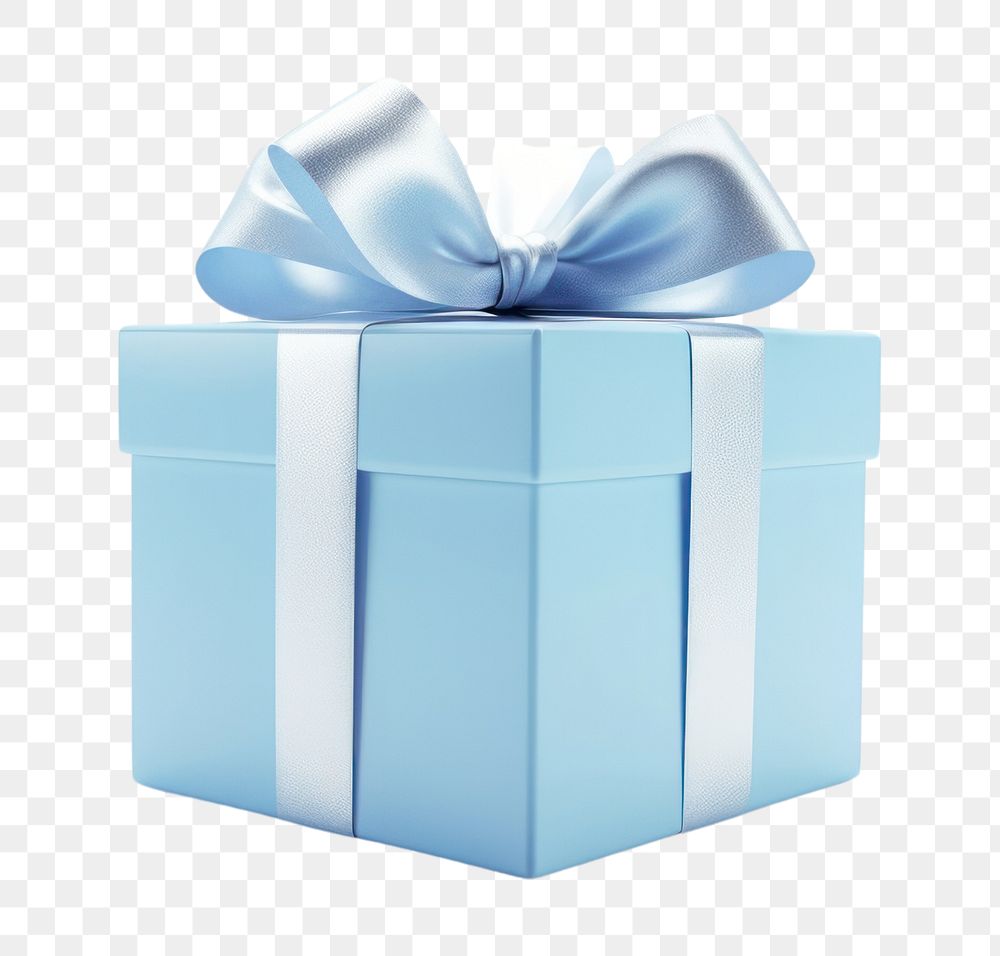 PNG  Gift box blue bow celebration