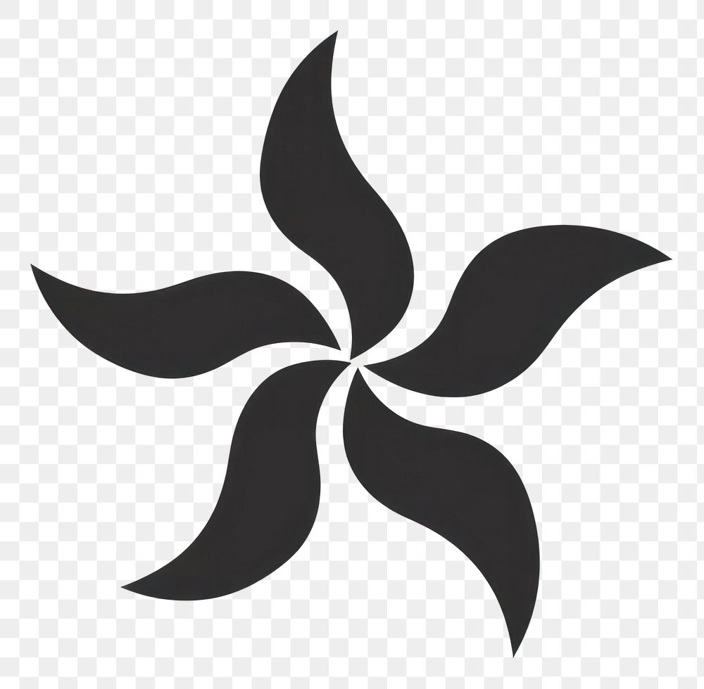 PNG Starfish symbol black white. AI generated Image by rawpixel.