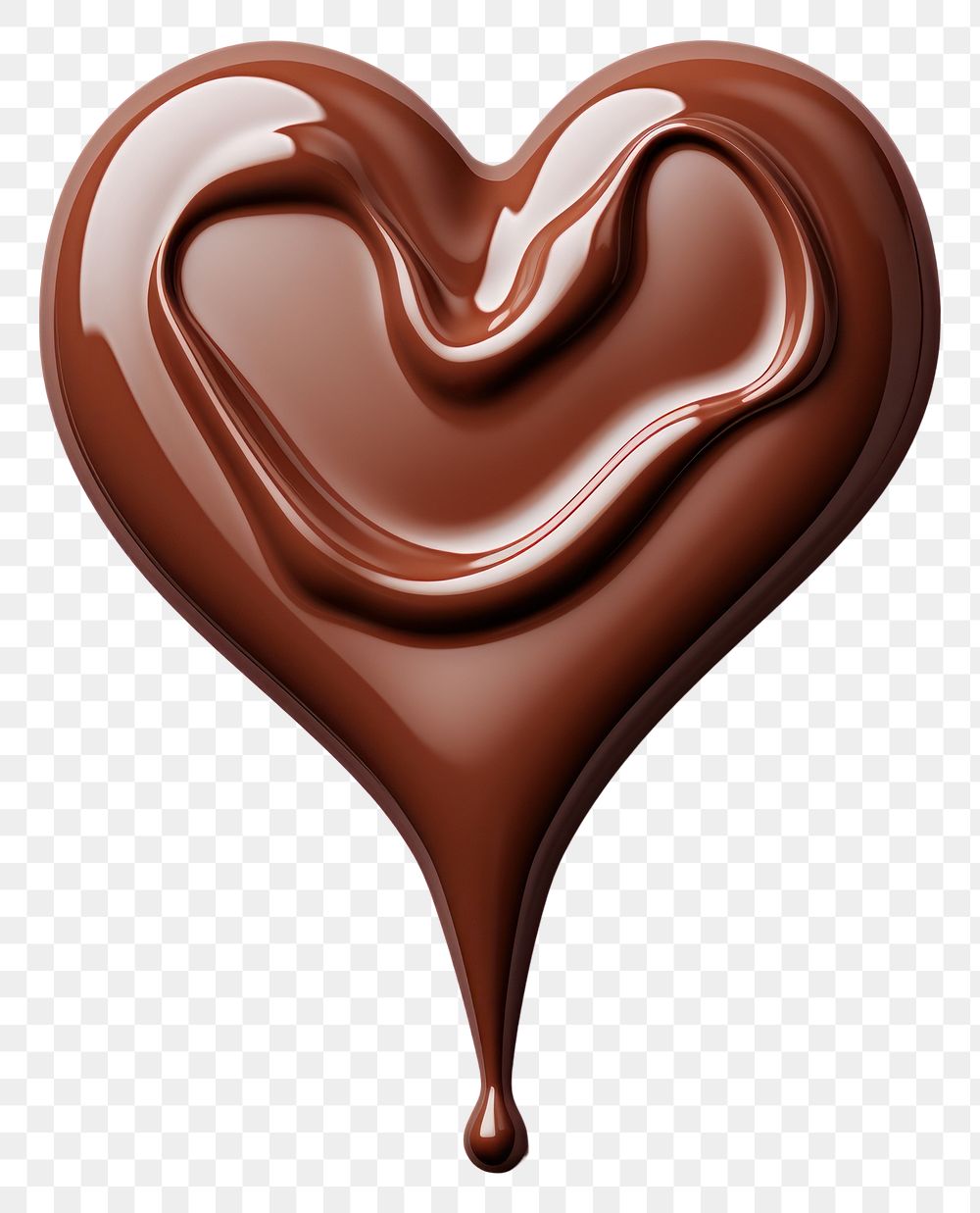 PNG Chocolate melting heart dessert food white background. AI generated Image by rawpixel.