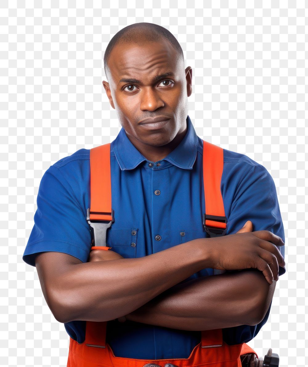 PNG Male plumber portrait standing adult. AI generated Image by rawpixel.