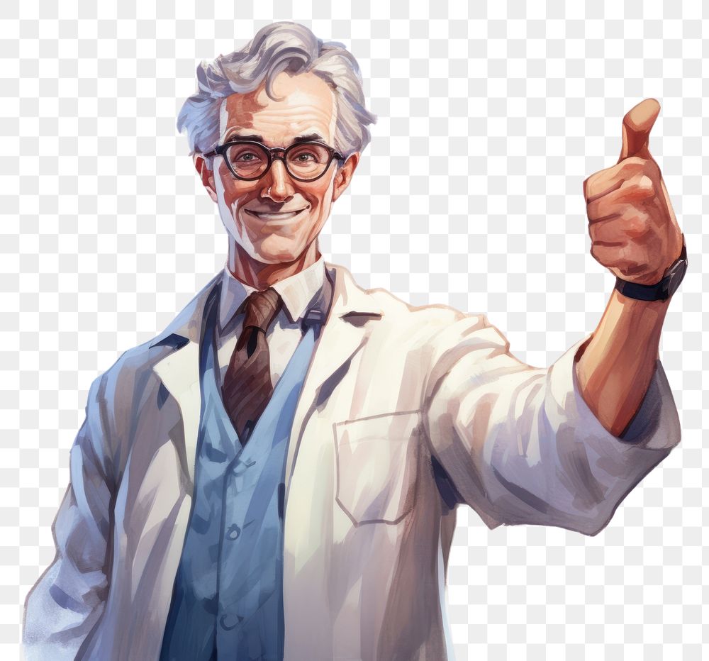 PNG Man scientist portrait cheerful glasses. AI generated Image by rawpixel.