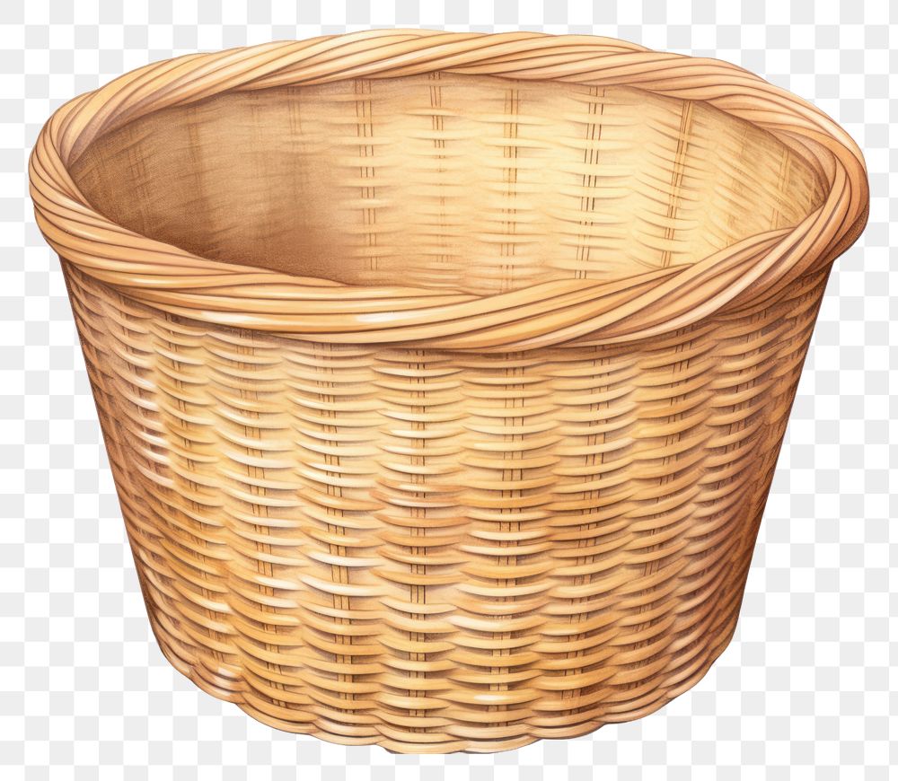 PNG Basket laundry white background handicraft. 