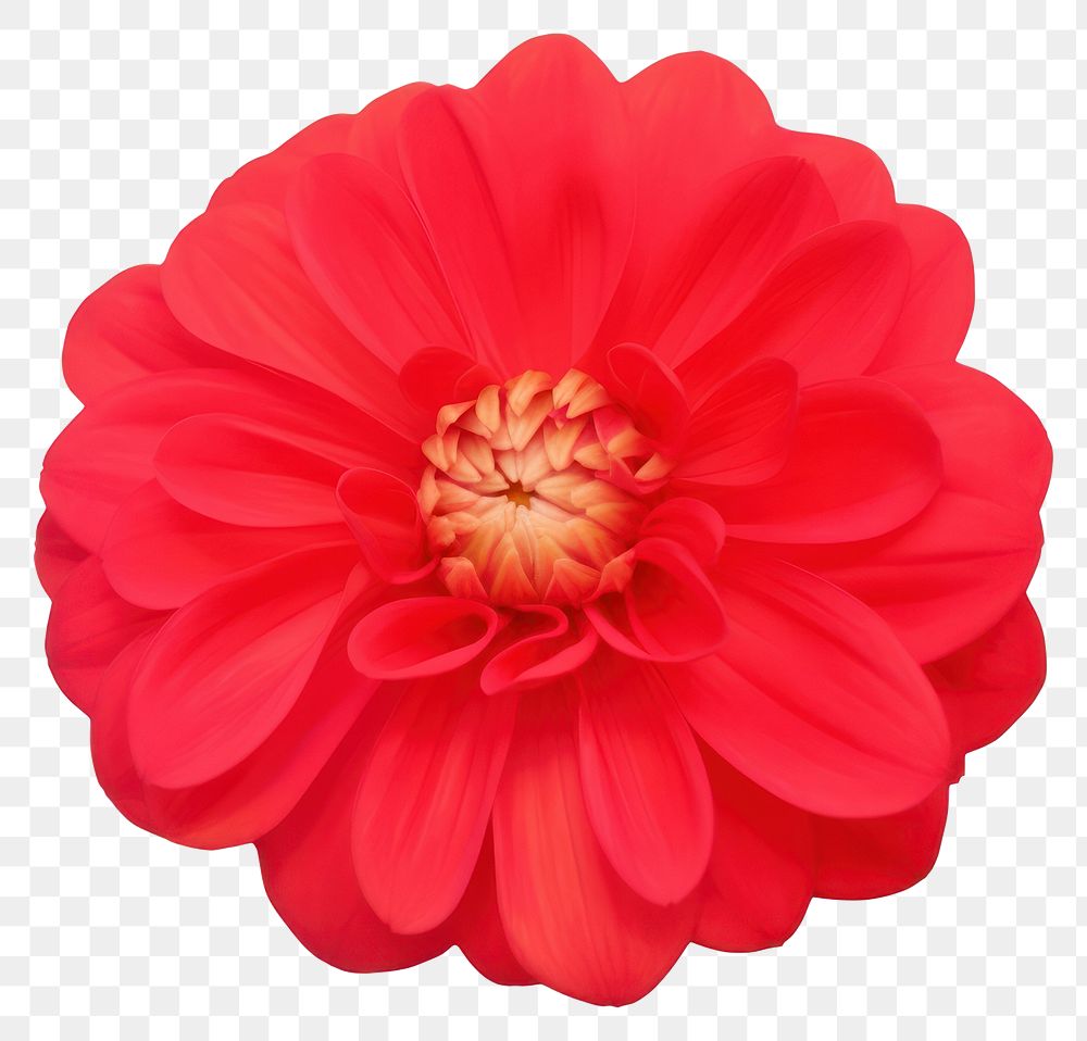 PNG Red flower dahlia petal plant. AI generated Image by rawpixel.