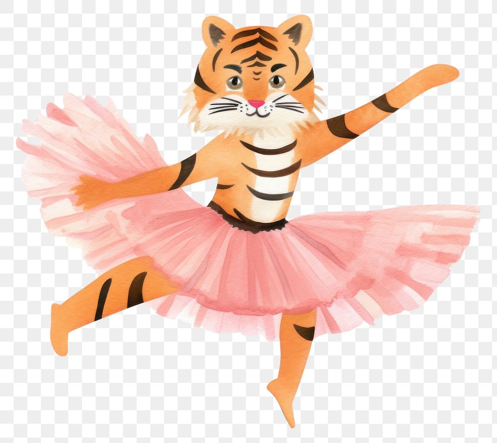 PNG Tiger ballet dancing tiger. AI generated Image by rawpixel.