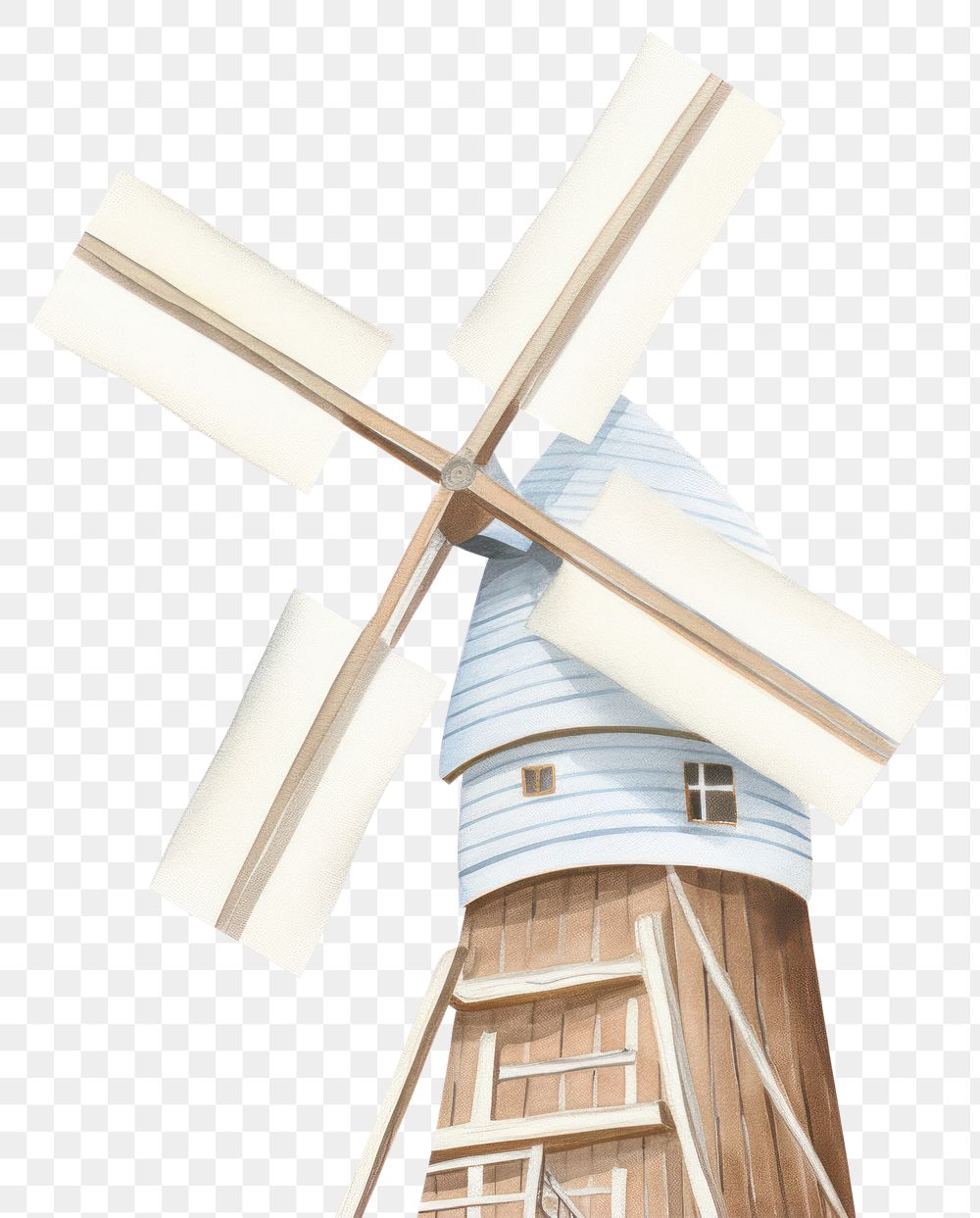 PNG Windmill white background architecture carpenter. AI generated Image by rawpixel.