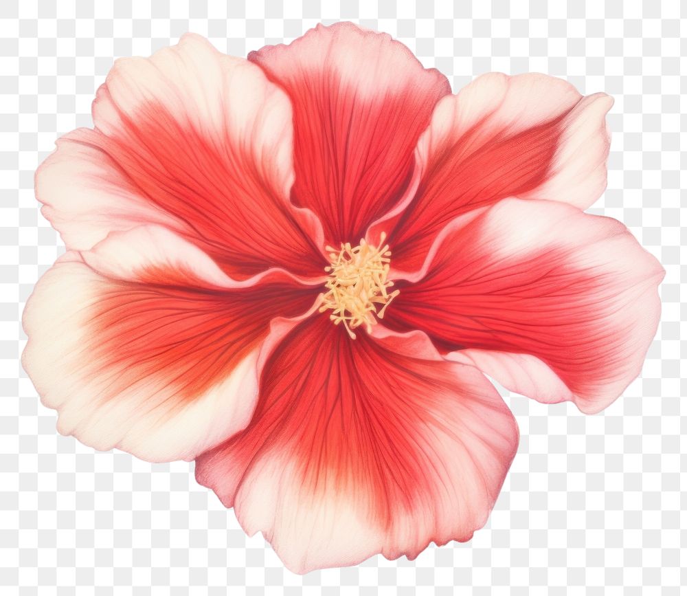 PNG Red flower hibiscus petal plant. AI generated Image by rawpixel.