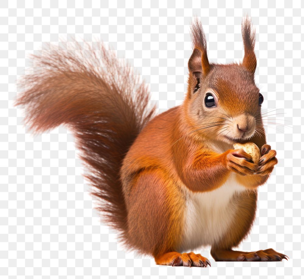 PNG Squirrel eating rodent animal mammal. AI generated Image by rawpixel.