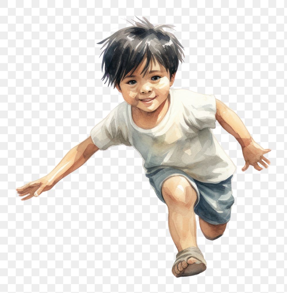 PNG Asian kid portrait drawing sketch. AI generated Image by rawpixel.