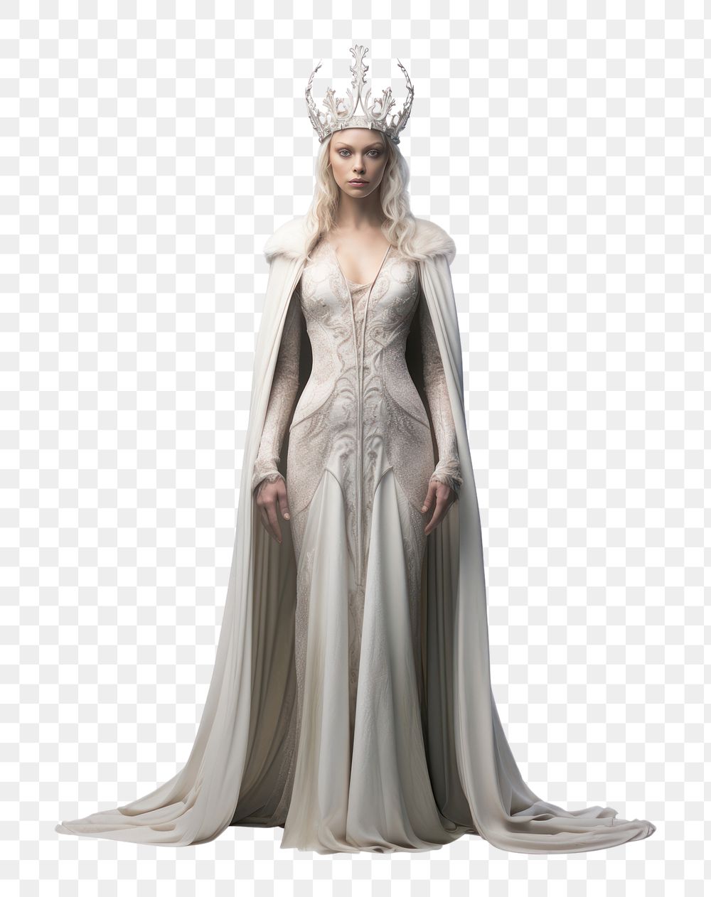 PNG White queen costume fashion dress