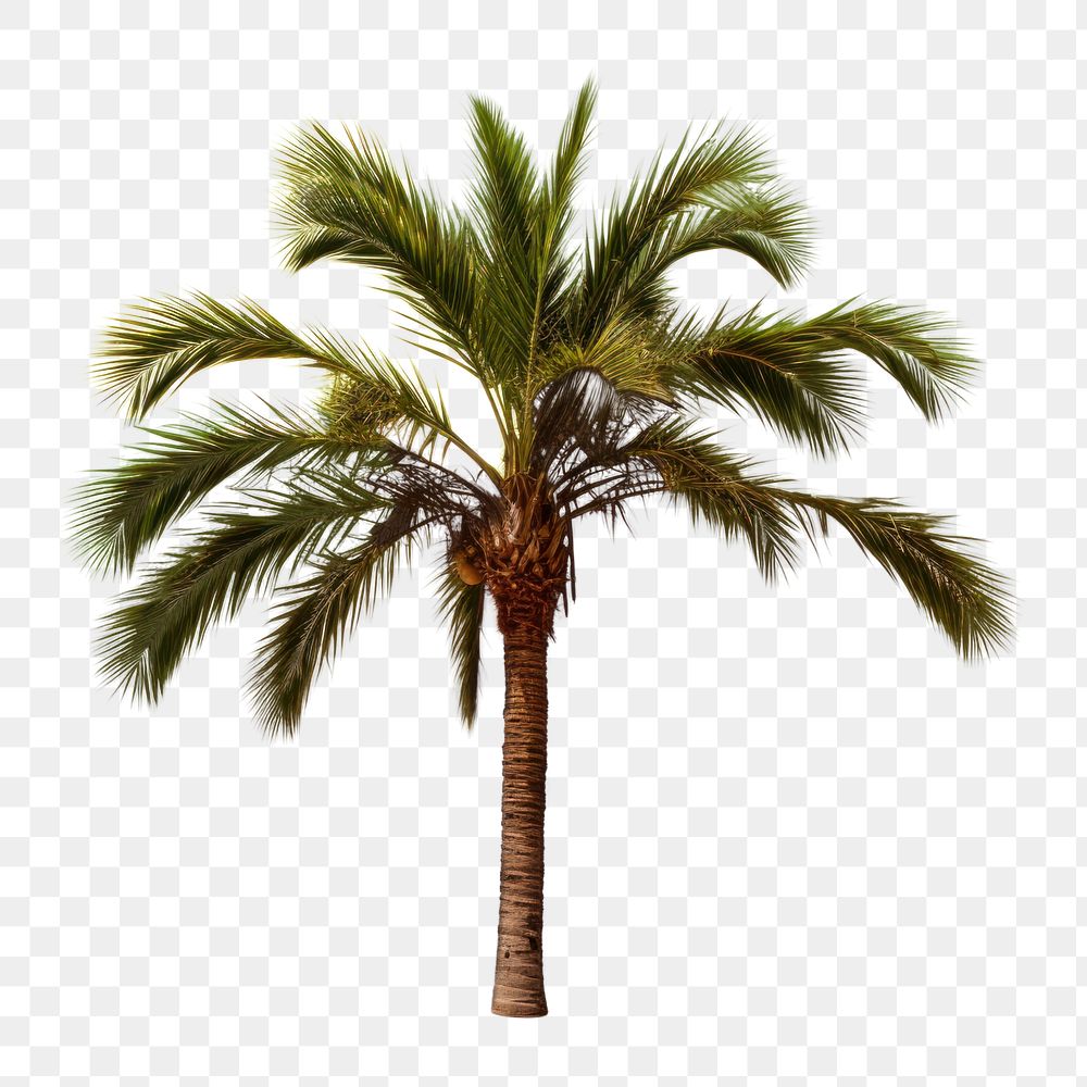 PNG Palm tree plant white background tranquility. AI generated Image by rawpixel.
