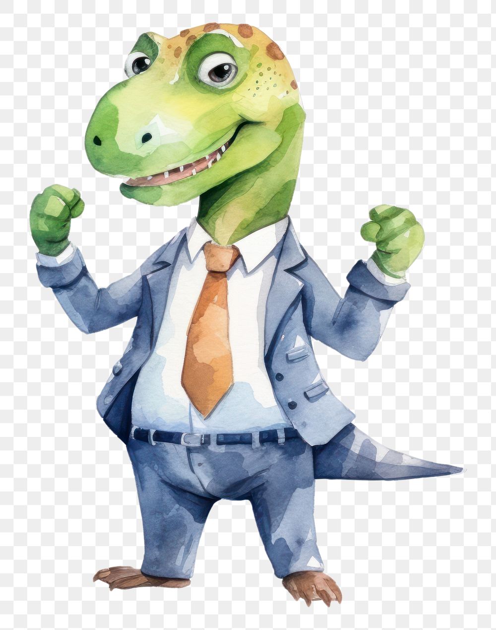 PNG Dinosaurs wearing suits reptile cartoon animal. AI generated Image by rawpixel.