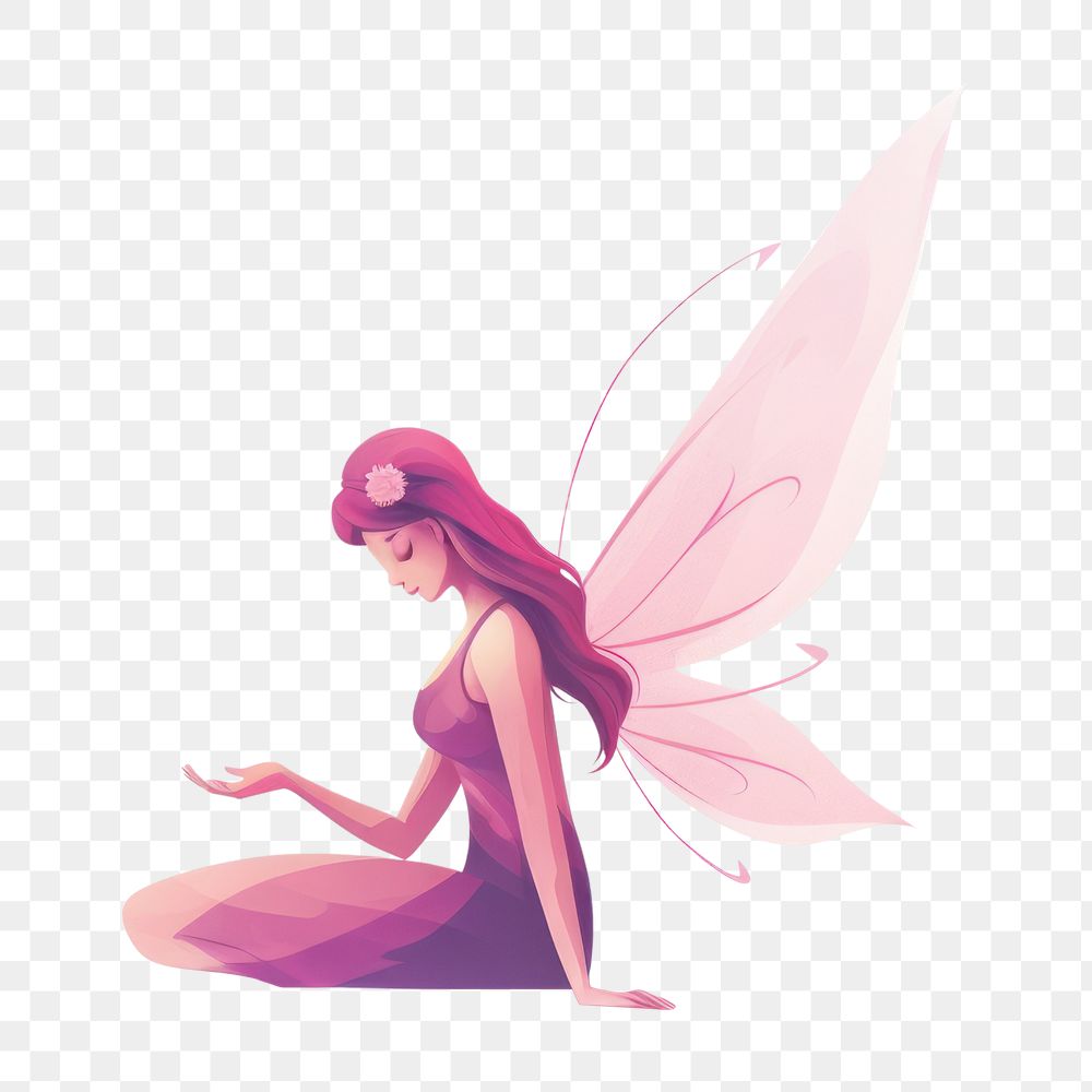 PNG  Fairy cartoon adult white background. AI generated Image by rawpixel.