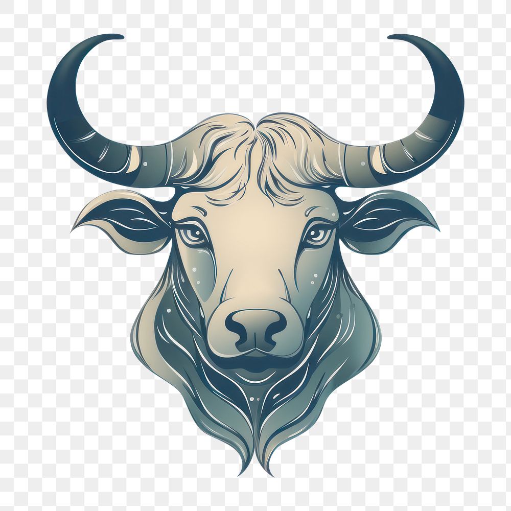 PNG  Taurus astrology livestock buffalo animal. AI generated Image by rawpixel.