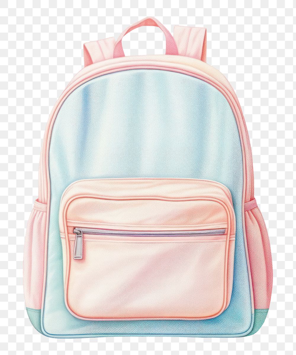 PNG  School bag backpack white background handbag. AI generated Image by rawpixel.