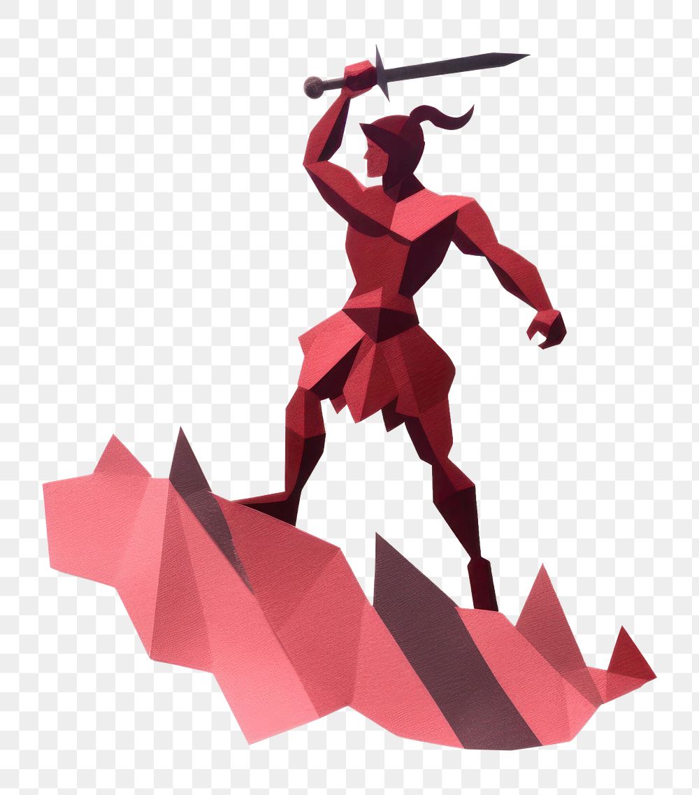 PNG  Warrior white background representation silhouette. AI generated Image by rawpixel.