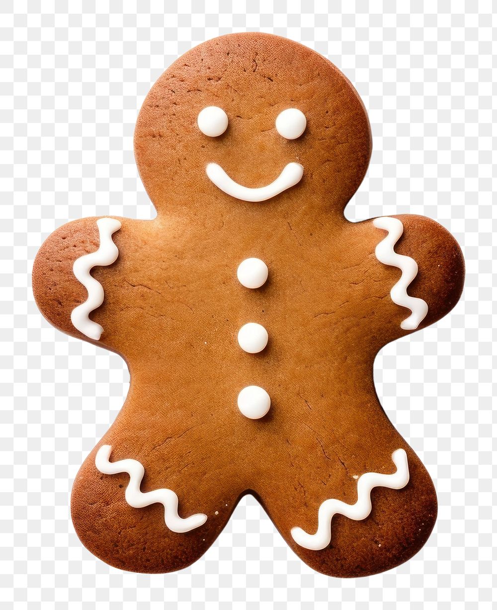 PNG Gingerbread man cookie food white background