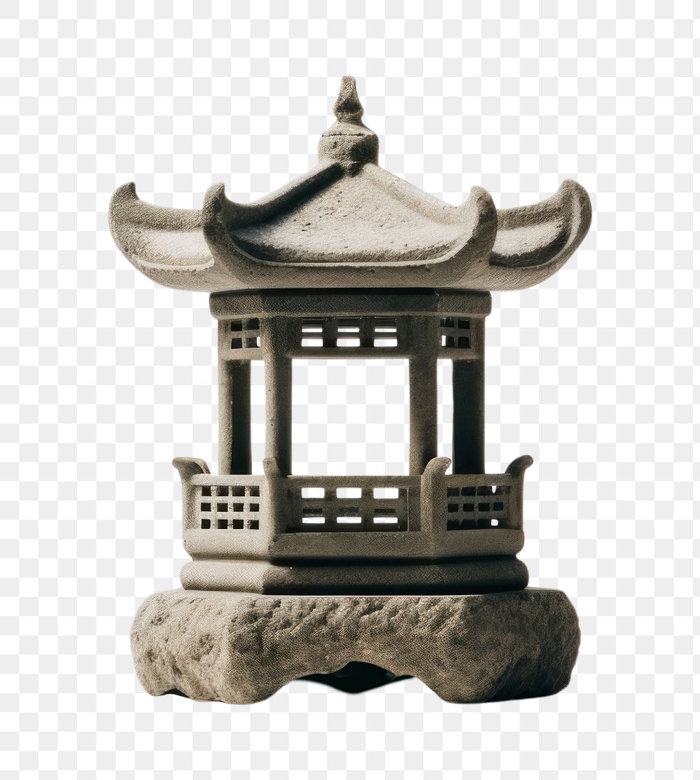 PNG  Chinese stone lantern spirituality architecture sculpture. AI generated Image by rawpixel.