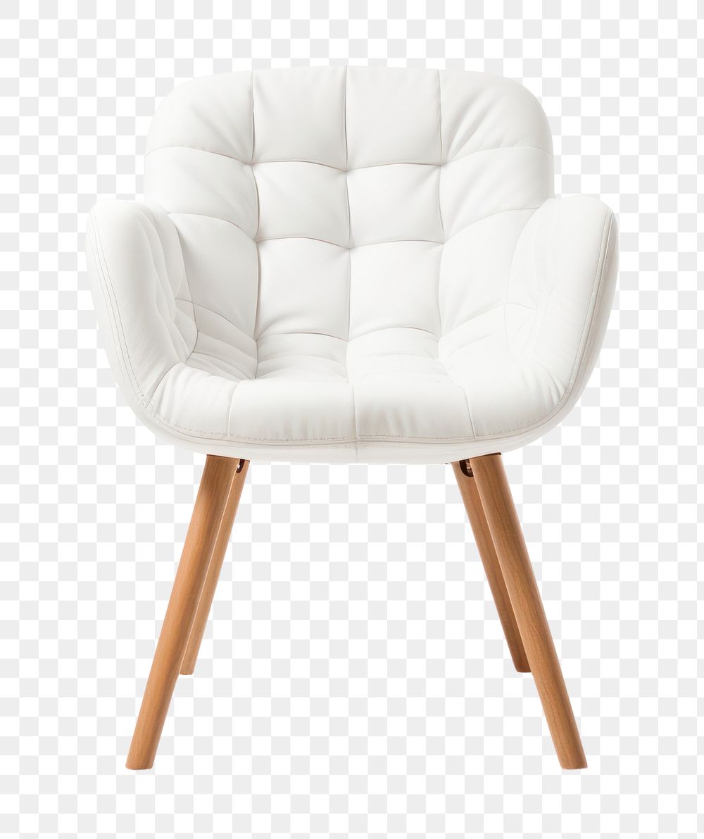 PNG  White modern chair furniture armchair . AI generated Image by rawpixel.