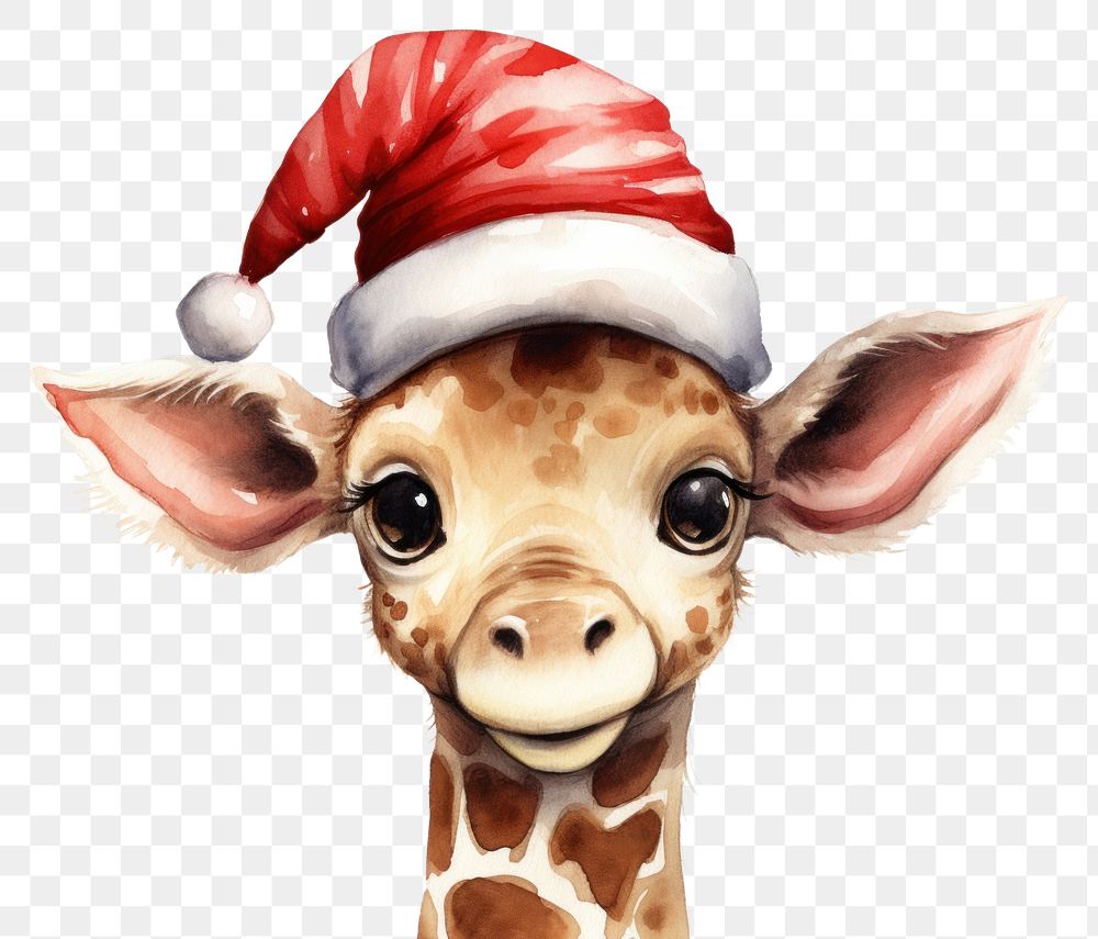 PNG Cute baby giraffe cartoon mammal animal. 