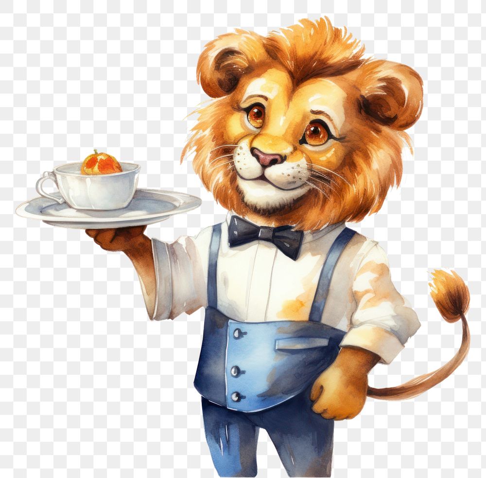 PNG Lion cartoon mammal food. AI generated Image by rawpixel.